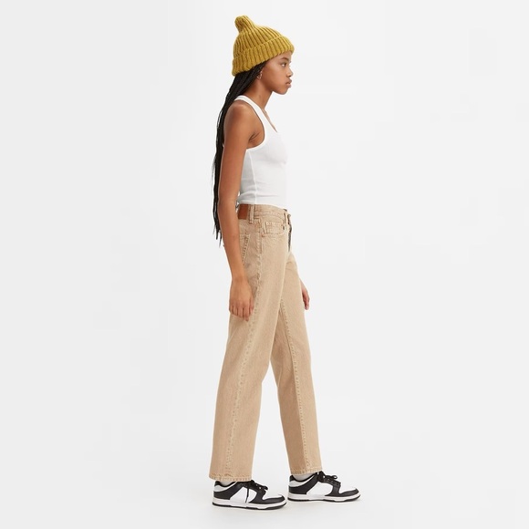 Levi’s Fresh 501 90s tan straight leg cotton denim jeans size 32 - Picture 3 of 6